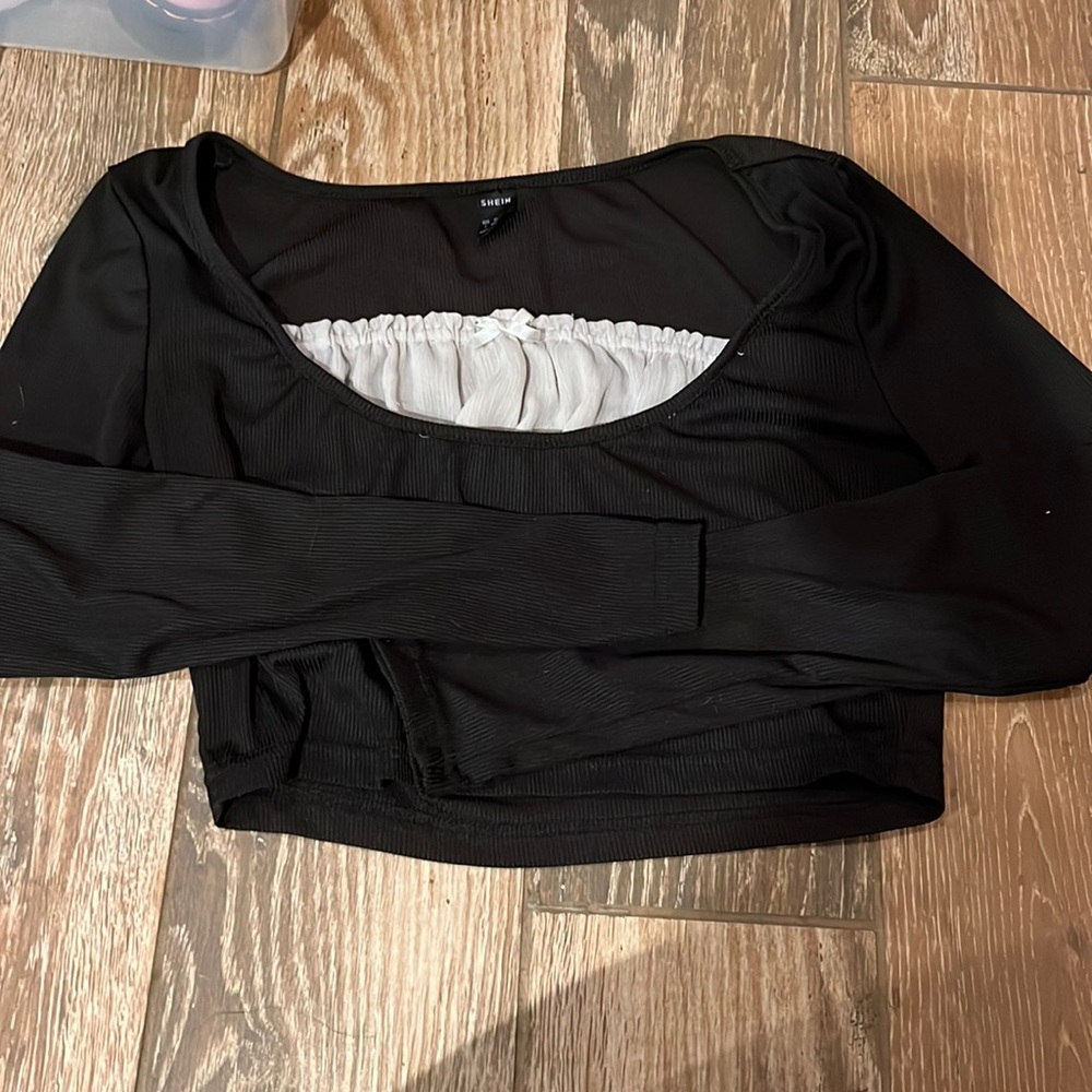 sexy black crop top shein bundle